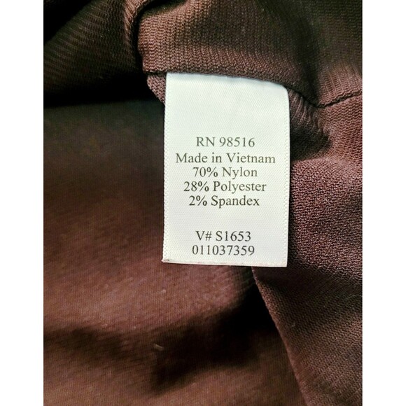 Coldwater Creek Women's Sz XS Tank Top Brown Knit Lace Shirt Full Lace - Picture 4 of 8